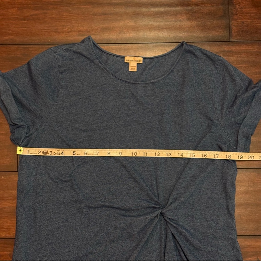 Anthropologie HOLDING HORSES Twist Front Dress Blue Size L - Picture 13 of 13